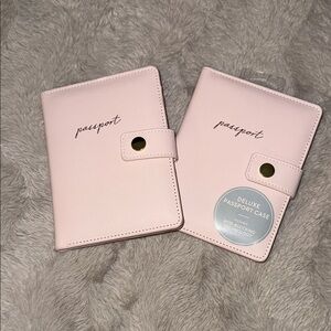 Eccolo Light Pink Passport Holder Set